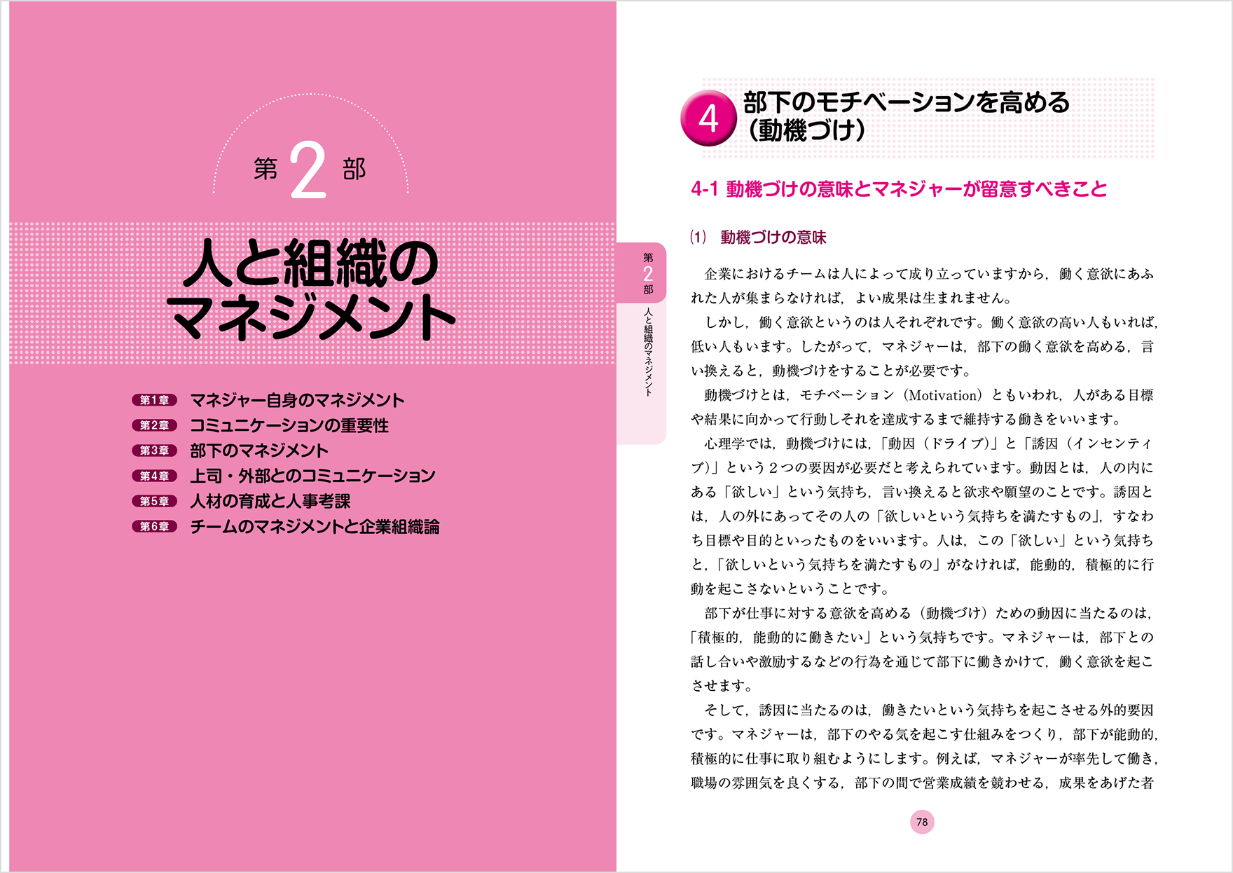 第2部 人と組織のマネジメント、78ページ：第2部 第3章 人と組織のマネジメント
