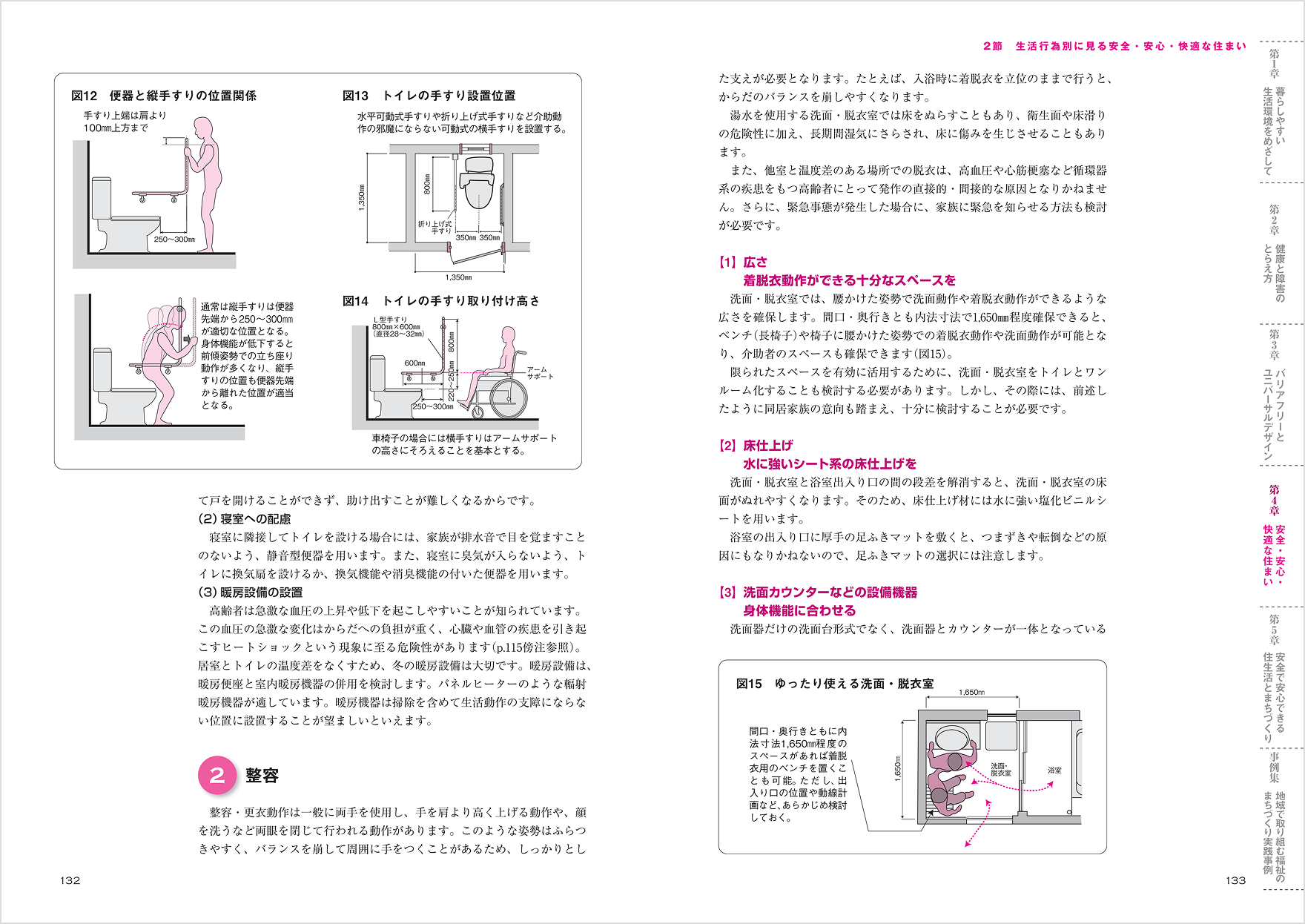 132〜133ページ：第4章 安全・安心・快適な住まい