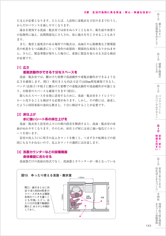 132〜133ページ：第4章 安全・安心・快適な住まい