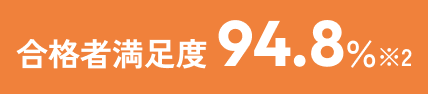 合格者満足度 94.8％※2