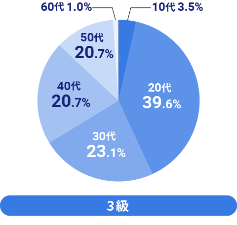 3級の年代の調査